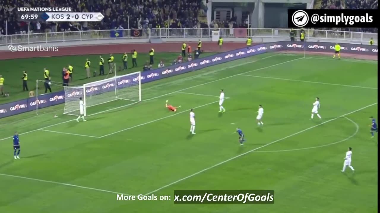 Goal 🇽🇰 Kosovo 3-0 Cyprus 🇨🇾 Emir Sahiti