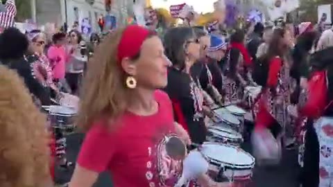 Women Marched Through Washington, Drumming in support of Abortion Rights ahead of Election Day
