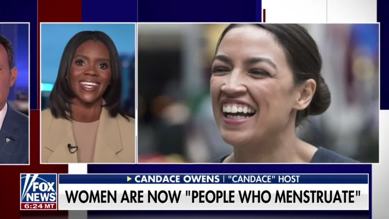 Candace Owens @RealCandaceO comments on AOC’s reluctance to use the word “woman”