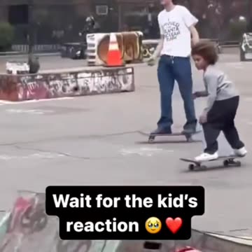 Waite for the kid's reaction.