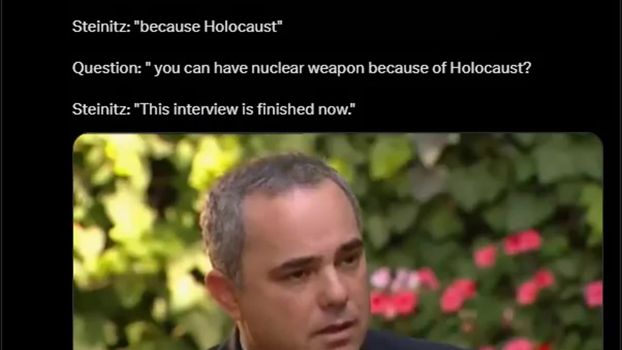 Israel justify just because of "Holocaust" they are allowed to have Nuke.