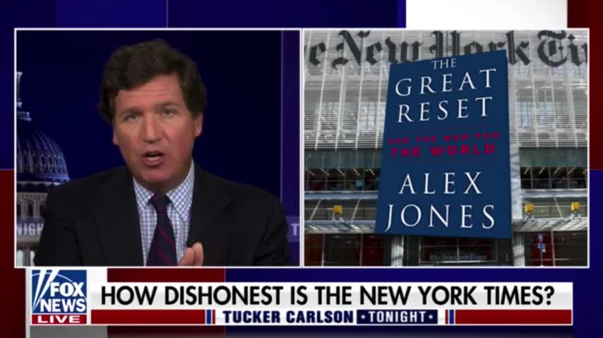Tucker Carlson says that the New York Times lied about the best-selling book in America
