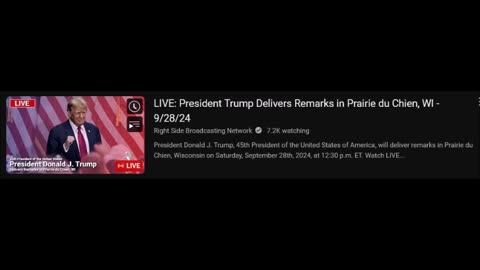 LIVE: President Trump Delivers Remarks in Prairie du Chien, WI - 9/28/24