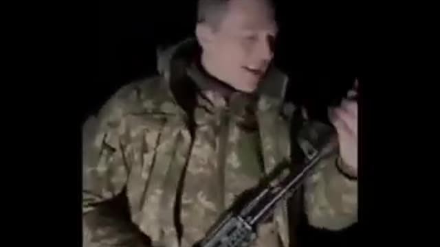 Ukrainian soldier sends message to Russian invaders.