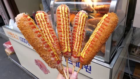 Popular Cheese hot dog - Korean street food