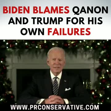 Biden Blames Qanon and Trump for his failures