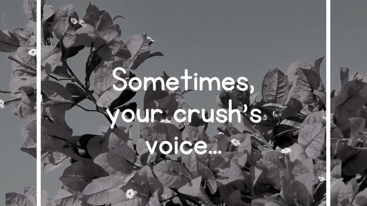 Sometimes, your crush's voice...