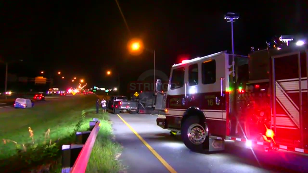 Overturned Truck and Trailer Closes Interstate Ramp in Mobile, AL