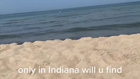 only in Indiana will u find the nicest beach ever