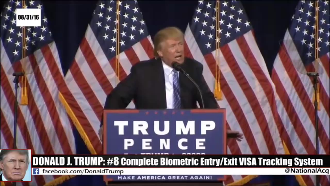 DJT: "We will finally complete the Biometric Entry Exit VISA Tracking System"