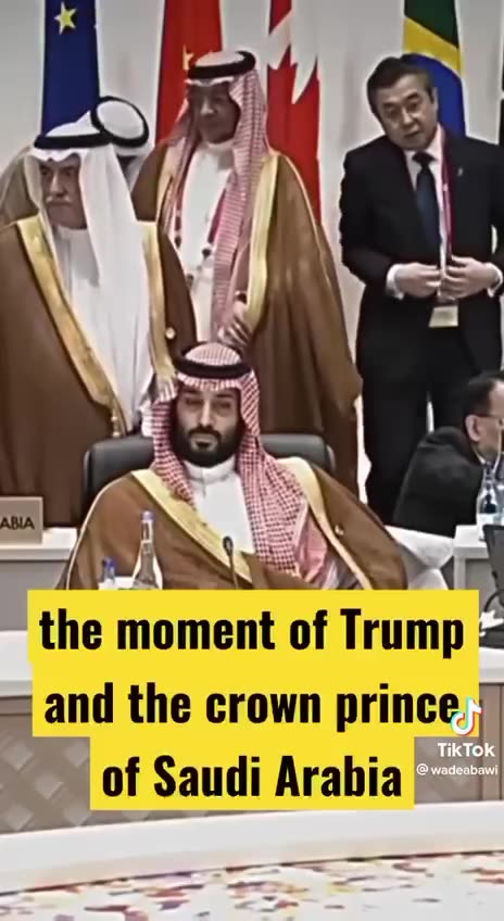 THE MOMENT OF TRUMP AND THE CROWN PRINCE OF SAUDI ARABIA ‼️‼️