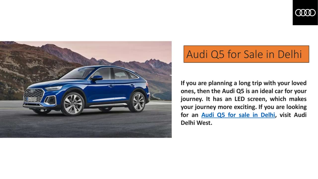 Audi Q5 for Sale in Delhi