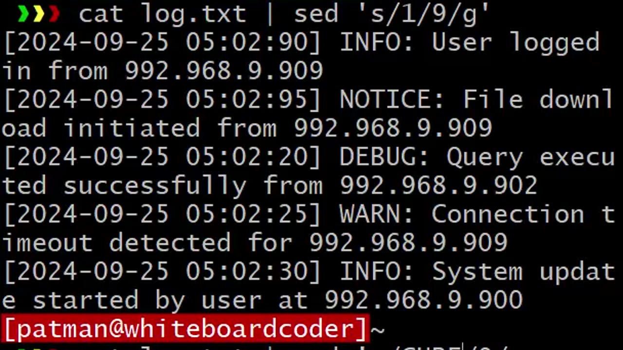 Linux: sed