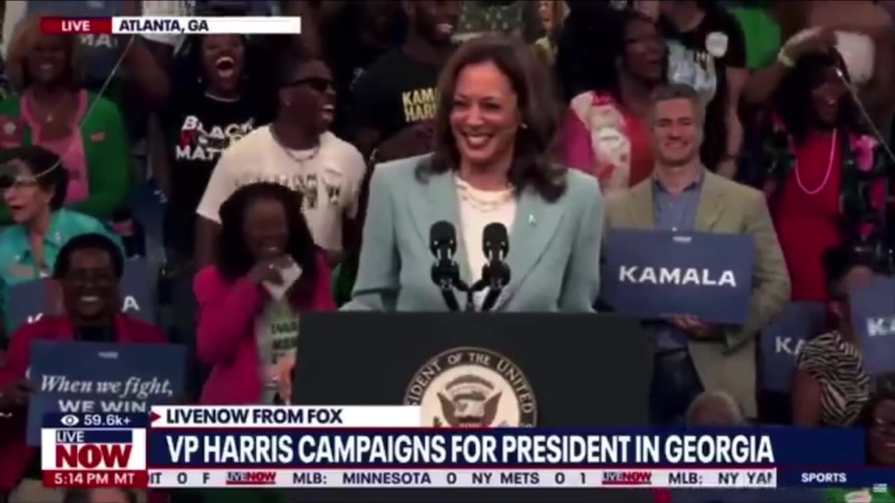 Kamala Harris quotes quavo and says Donald trump doesn’t walk it like he talks it