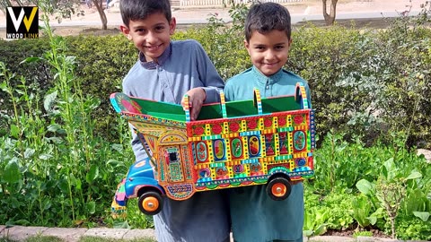 Same to same original wooden bedford truck pakistan Art