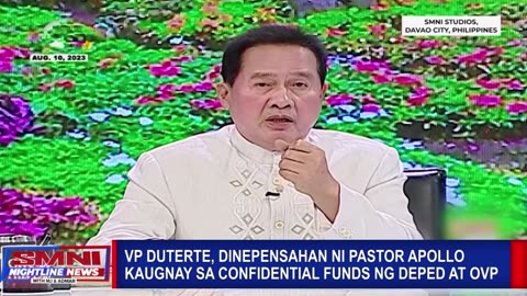 VP Duterte, dinepensahan ni Pastor Apollo kaugnay sa confidential funds ng DepED at OVP