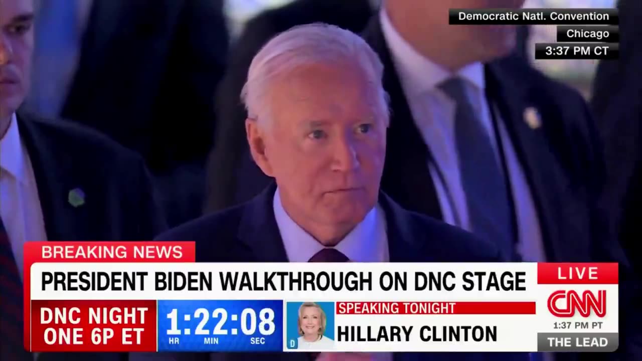 NEW: Biden appears to be zoned out after arriving at the DNC where he is expected to give a speech.