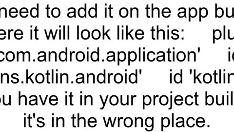 Plugin id 39kotlinkapt39 was not found in any of the following sources Gradle Core Plugins amp Plug