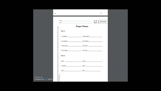 Feb 9 English L12 (Mr. White's 2nd Grade Class)
