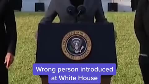 Wrong person introduced at White House