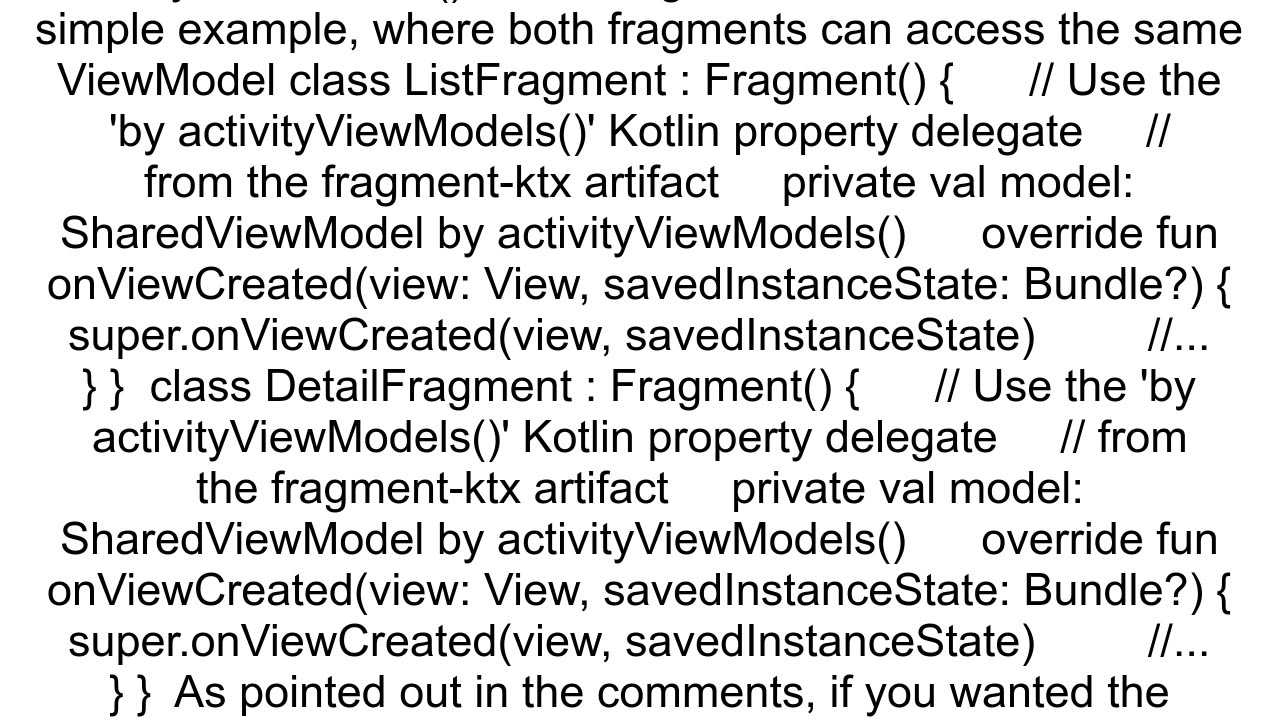 Create a shared ViewModel with Factory