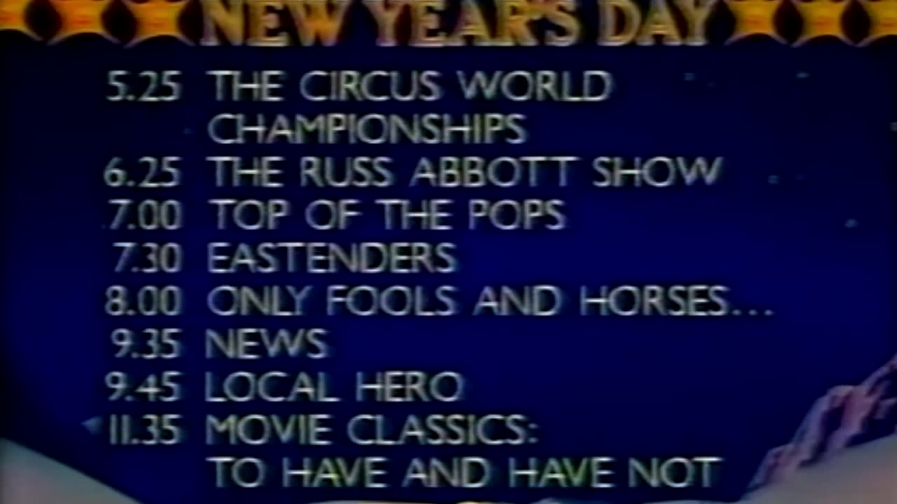 New Years Day on the telly 1987