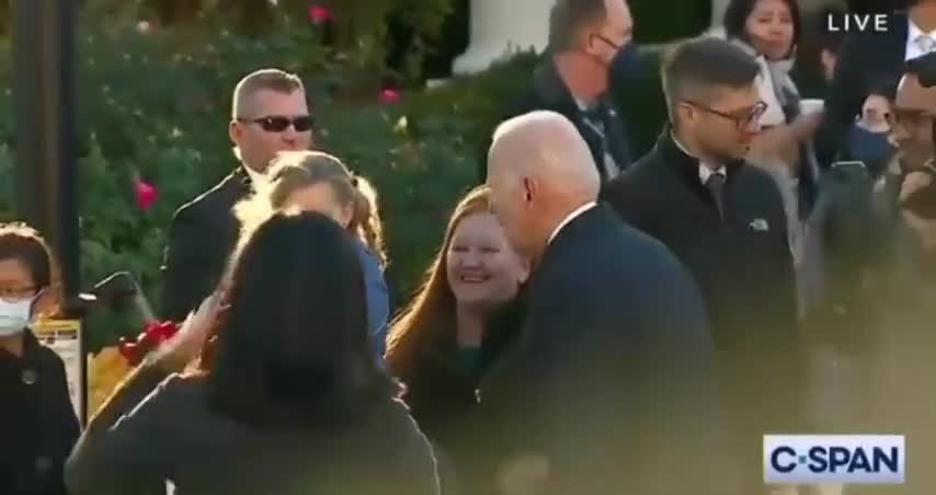 Little Girl Shows Exactly What To Do When Biden Touches You