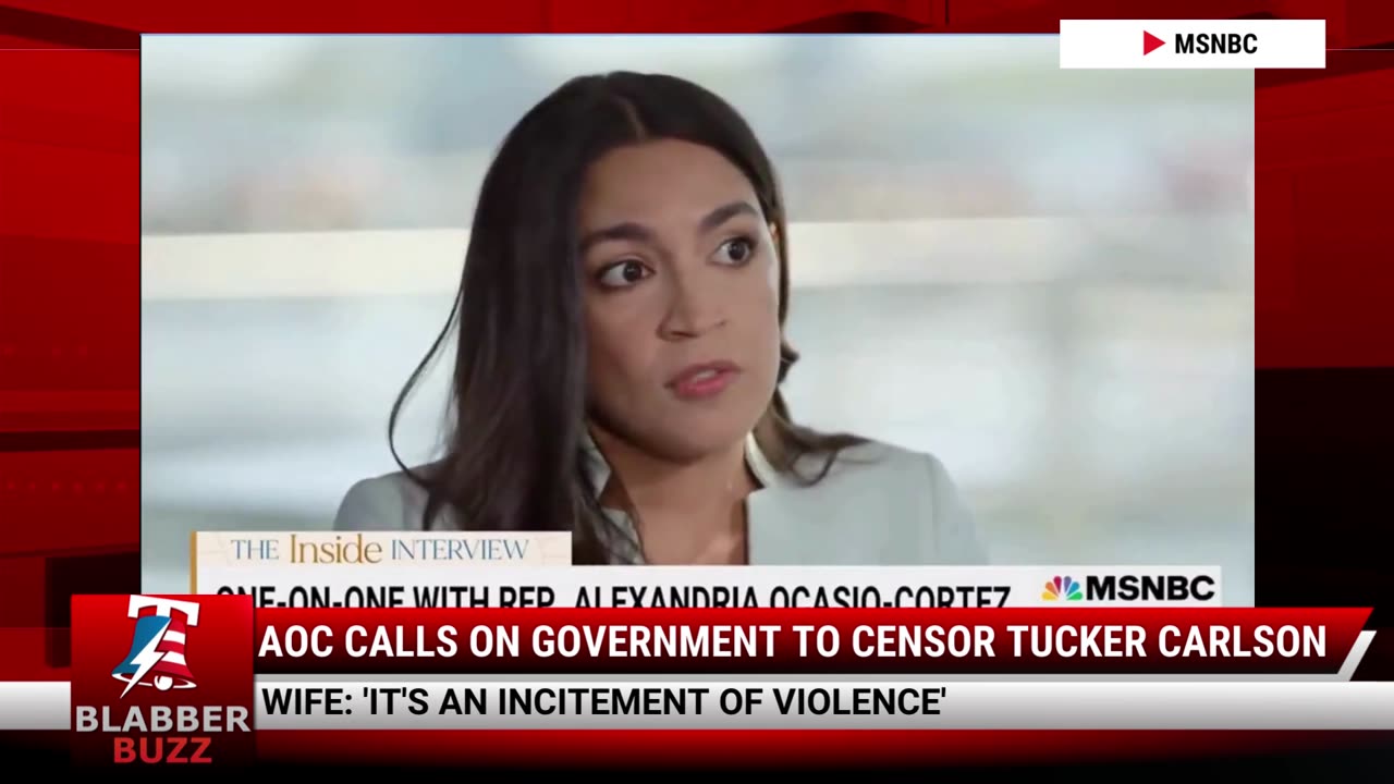 AOC Calls On Government To Censor Tucker Carlson