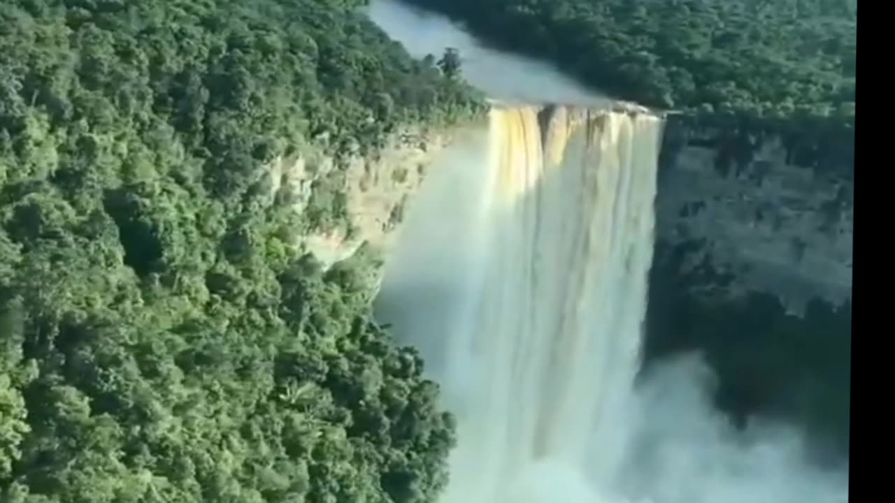 Amazing waterfall in the middle of Forest