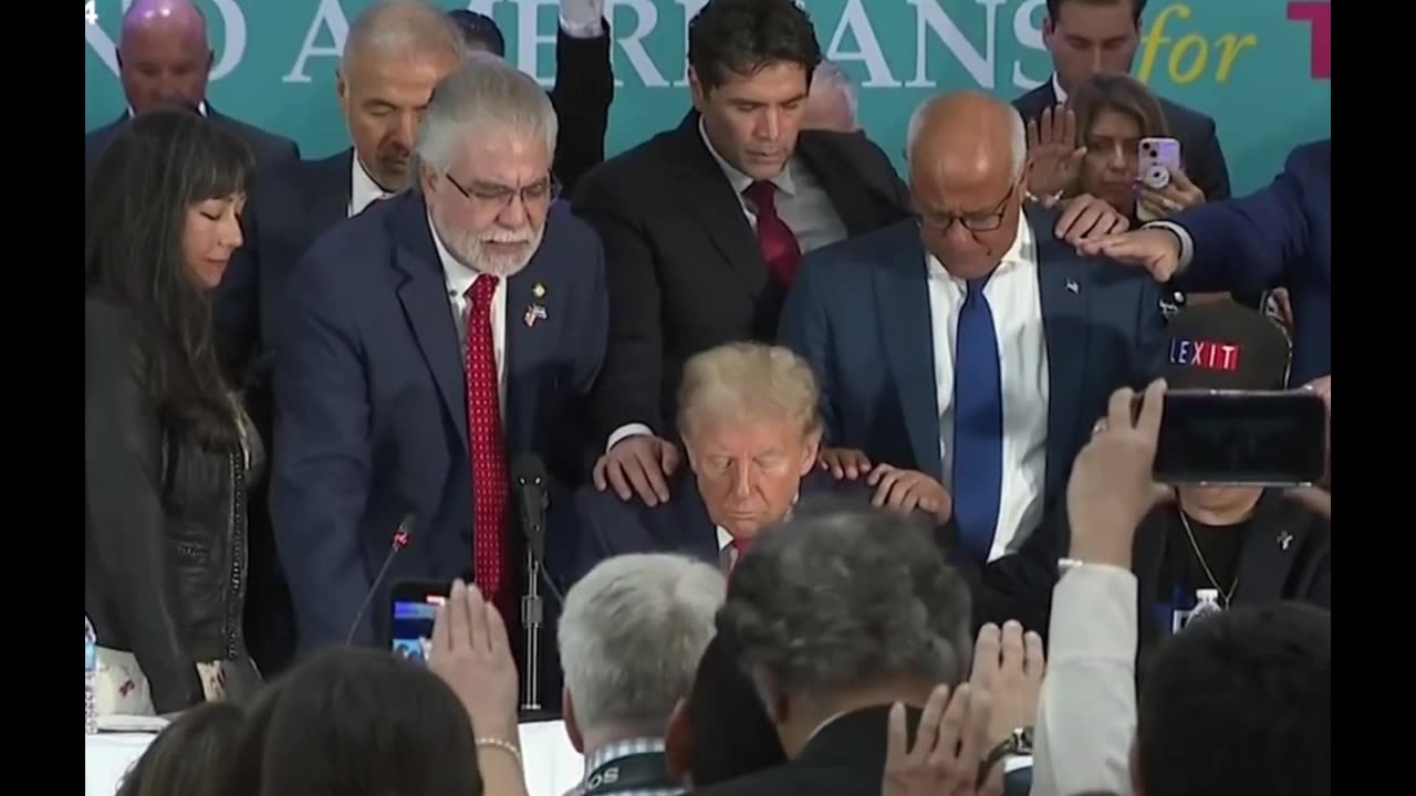 Latino Americans Pray for Trump at an event in Miami organised by Trump Campaign- Jesus is the King
