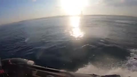 IDF boat fires at Arab swimmers who almost reached Ashkelon. October 7.