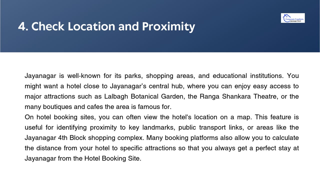 How to Find Perfect Stay at Jayanagar from the Hotel Booking Site