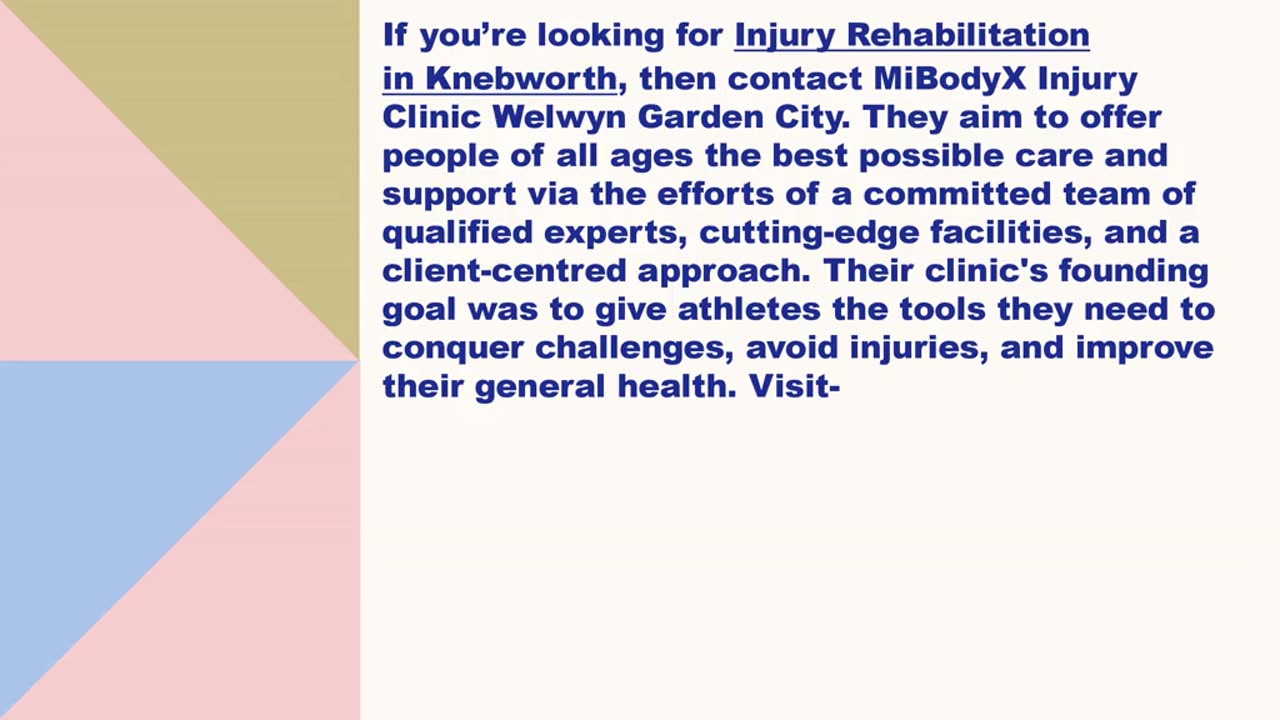 Best Injury Rehabilitation in Knebworth