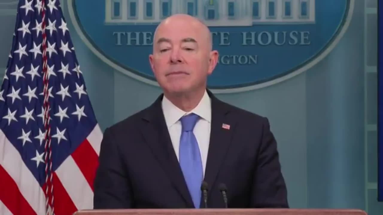 Watch Mayorkas' face when he learns Texas just delivered a special package to Kamala