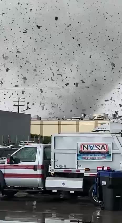 WATCH: Tornado hits South Maple Ave in Montebello, California tearing