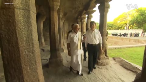 Xi Jinping and Narendra Modi Tour World Heritage Sites in India - Voice of America