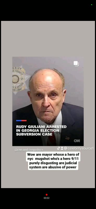 Rudy guiliani is our mayor got mugshot disgraceful 8/25/23
