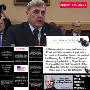 Ret. Gen. Mark Milley "Corporation called the American Government"