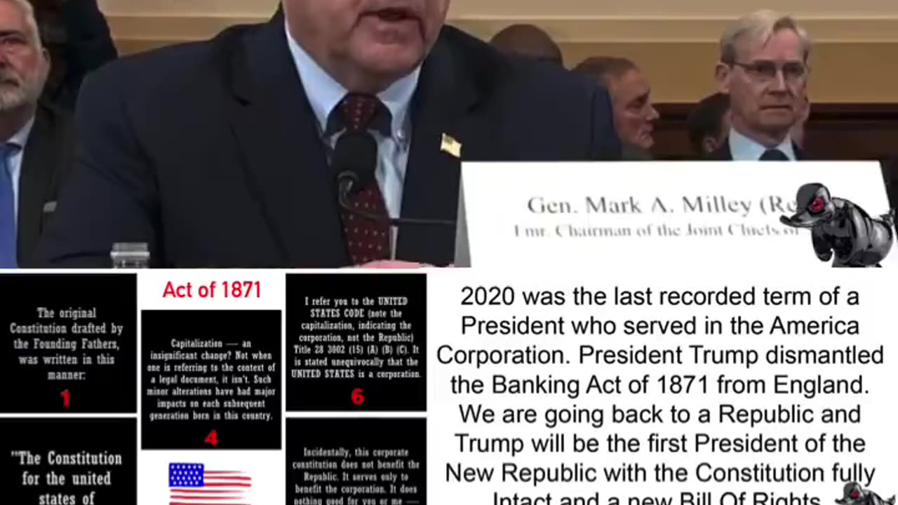 Ret. Gen. Mark Milley "Corporation called the American Government"