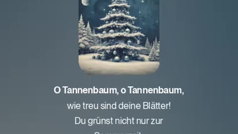 Zur vorweihnachtlichen Zeit ein Klassiker "Oh Tannenbaum" in einer KI_Schlagervariante