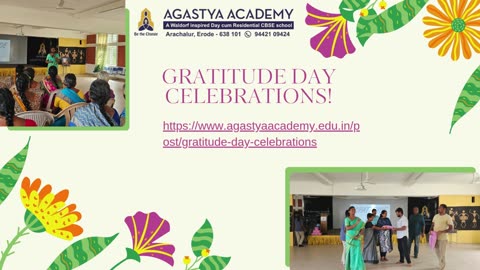 Gratitude day Celebration AGASTYA ACADEMY