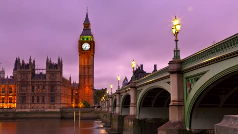Big Ben at nightfall.