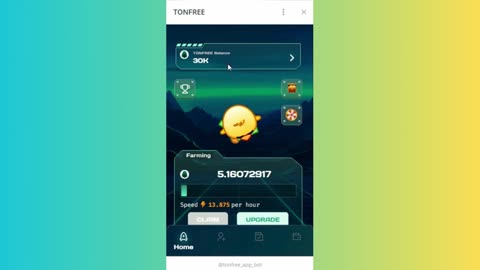 new mining mini app bot telegram TONFREE