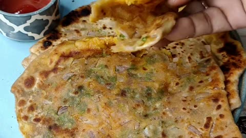 Tried 4 in 1 #paratha tasty Indian #food