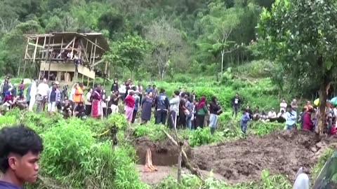 Search on for survivors after Indonesia landslide