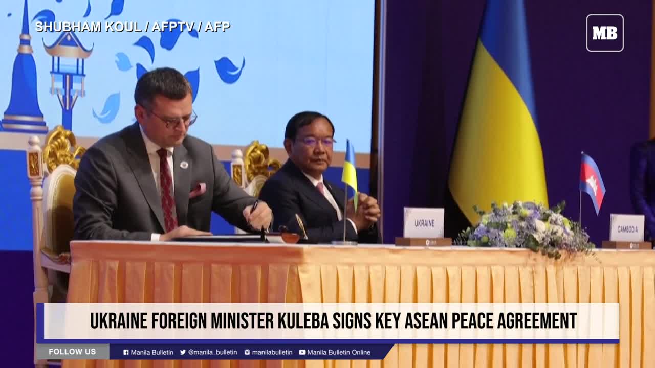 Ukraine Foreign Minister Kuleba signs key ASEAN peace agreement