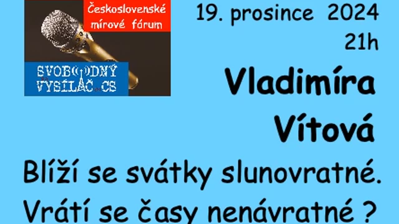 Blíží se svátky slunovratné. Vrátí se časy nenávratné? \ V. Vítová \ ČSMF 5 \ 19. prosince 2024