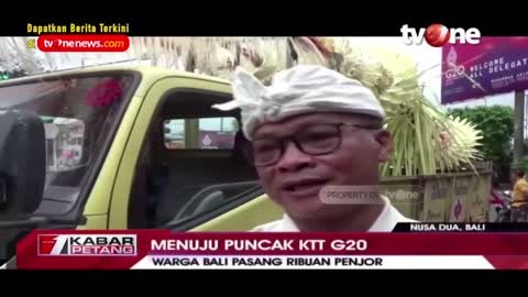 Menuju Puncak KTT G20, Warga Bali Kompak Pasang Ribuan Penjor _ Kabar Petang tvOne_4