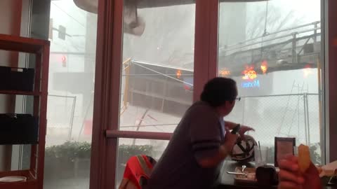 Guy Just Wanted To Enjoy His Chips When A Storm Suddenly Hit Charlotte