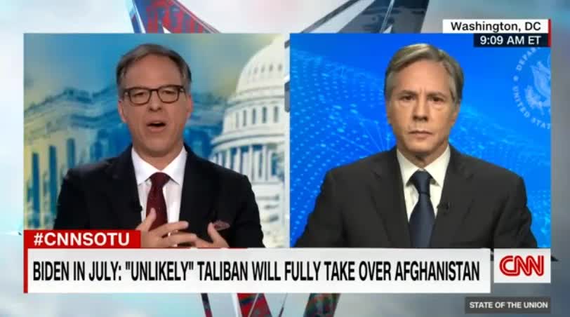 Jake Tapper Actually Pushes Biden Secretary of State on Afghanistan Withdrawal